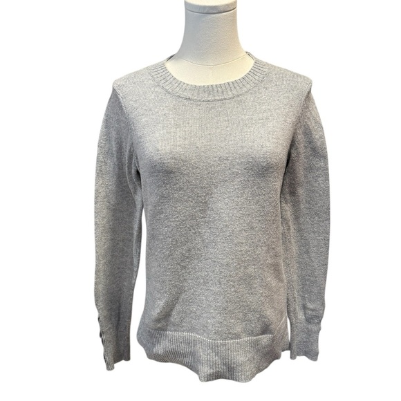 🍀2/$22 Michael Kors Wool Blend Gray Crewneck Sweater Womens XS - Picture 3 of 11